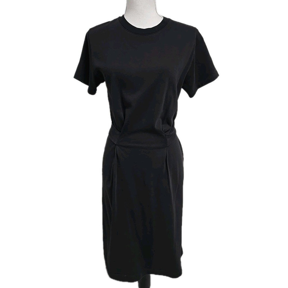 Vince Belted T-Shirt Dress 100% Cotton Black Women's Size S EUC